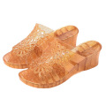 37-41 jardas Ladies Summer Summer Platform Sapatos Garota Lady Jelly Slides Sandálias para Mulheres Zapatillas de Cristal Mujer